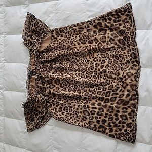 Whbm leopard print blouse